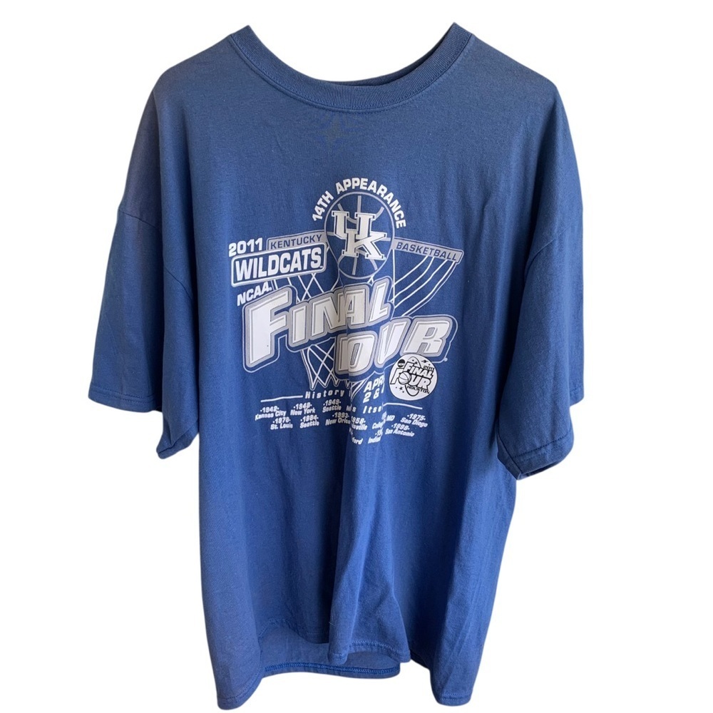 Kentucky Wildcats 2011 Final Four Basketball Tee Shirt Houston Texas adult XL